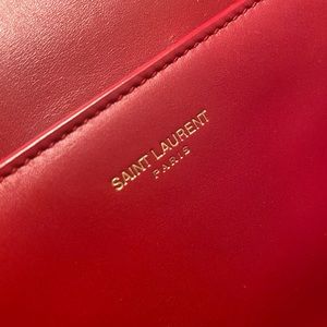 Fabulous Ruby Red Saint Laurent Bucket Bag